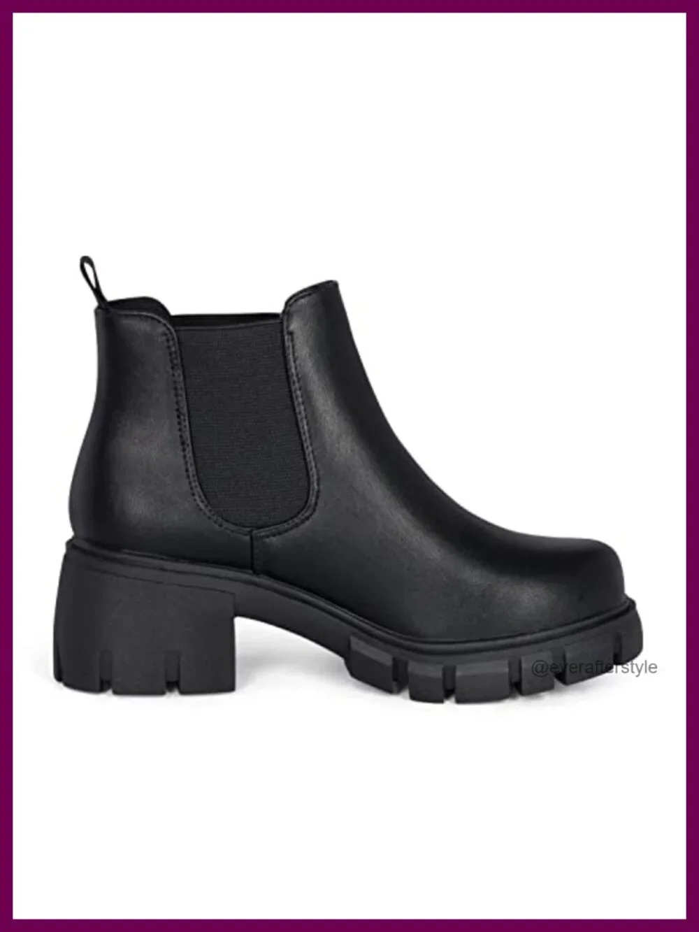 Women's Platform Ankle Boots Chunky Block Heel Chelsea Booties Lug Sole Combat